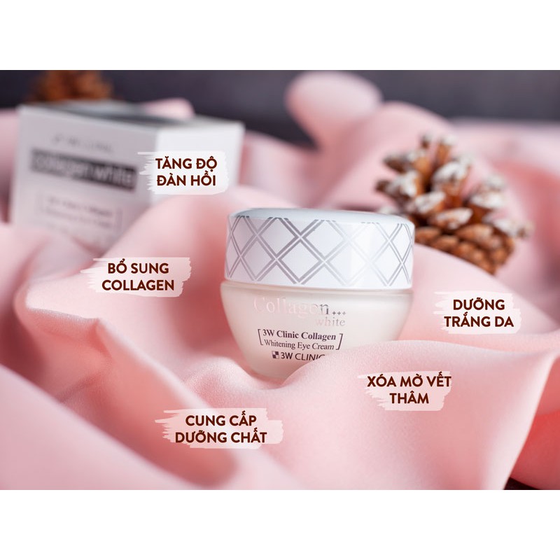 [Auth] [DATE 2022] Kem dưỡng trắng da vùng mắt, và bổ sung collagen cho vùng da quanh mắt 3W Clinic 35ml | BigBuy360 - bigbuy360.vn