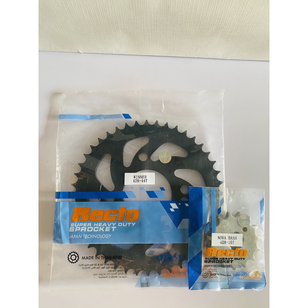 Nhông dĩa RECTO đủ size cho dòng xe Exciter 150, Winner 150, Satria, Raider, Sonic chính hãng Thái Lan