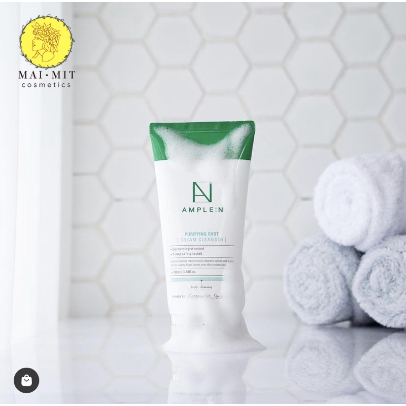Sữa rửa mặt Ample:n Purifying Shot Cream 150ml kiềm dầu làm sạch sâu và sáng da