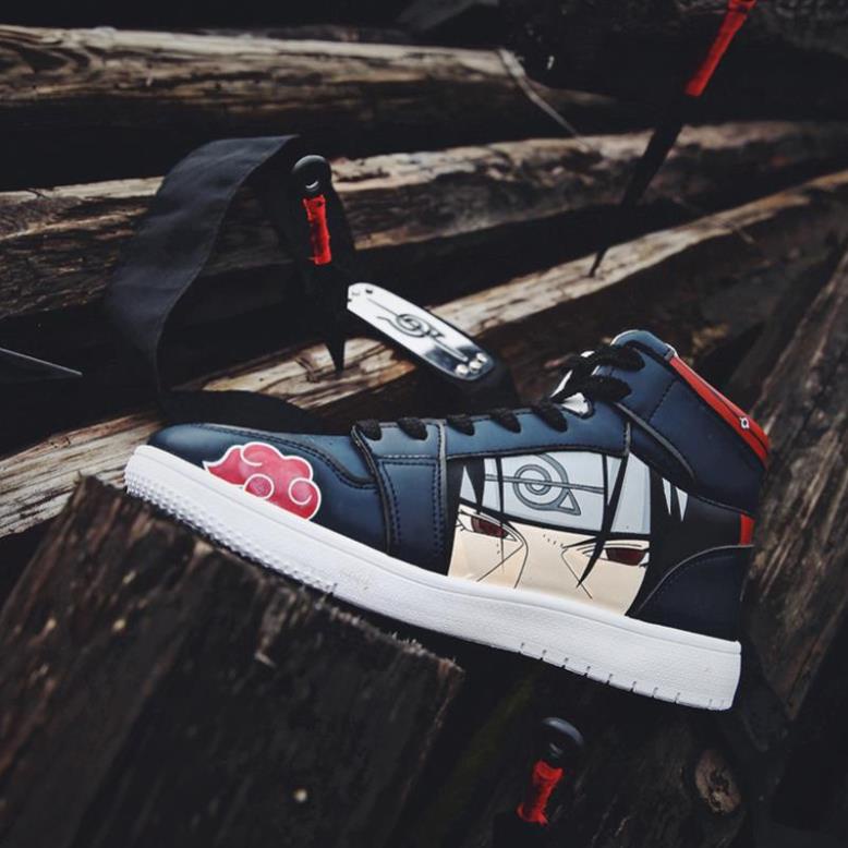 Giày bóng rổ cổ cao in hoạt hình Naruto Aj 1 Size 37-44 cho nam sinh ! [ [
