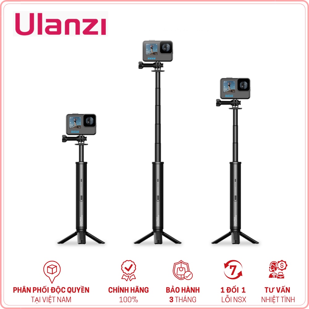 ULANZI UURIG TP-04 - Chân Tripod dành cho GoPro/DJI Osmo Action 1/2 | Tích hợp pin 5000mAh - Hàng Chính Hãng