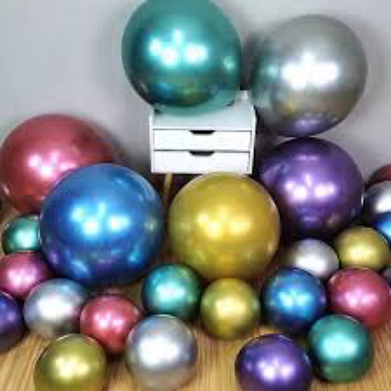 (Size to 45 cm) Bóng siêu nhũ mạ crom bóng chrome size to