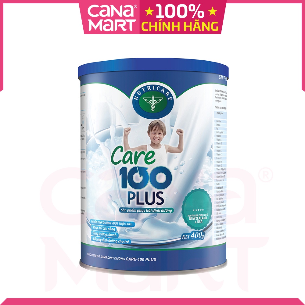 Sữa bột Nutricare Care 100 Plus phục hồi dinh dưỡng cho trẻ biếng ăn từ 1-10 tuổi (400gr)