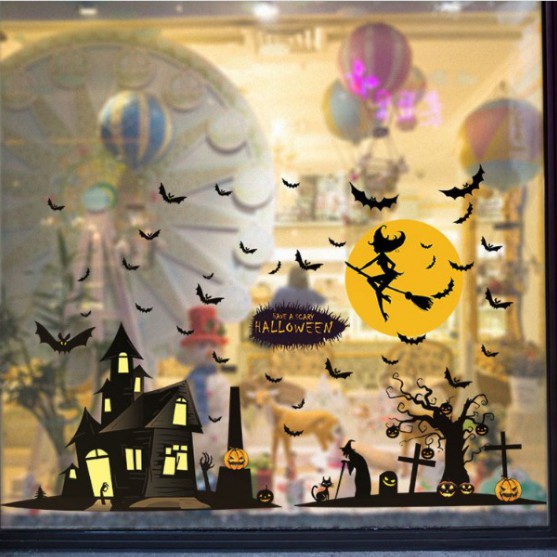 Decal trang trí Halloween - Ngôi nhà kinh dị