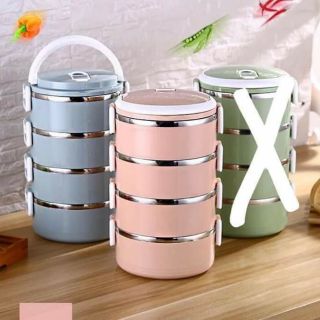 Hộp đựng cơm giữ nhiệt 4 tầng lúa mạch