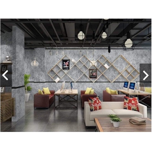 Giấy Dán Tường Xi Măng Bê Tông Nhám Có Keo Chống Thấm Nước Khổ Rộng 45cm Cuộn 10m Ovivi