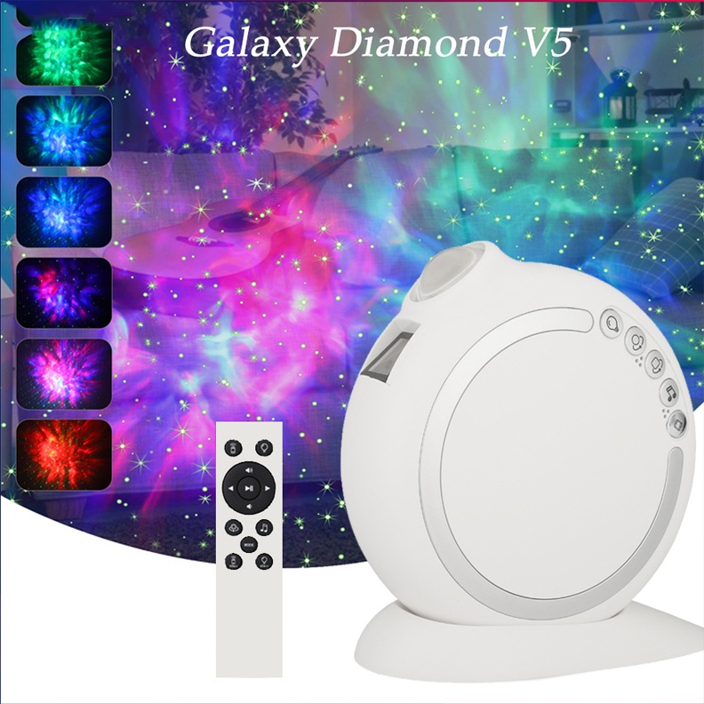 Đèn Thiên Hà Galaxy Diamond V5 Luxury KUNBE Kết Hợp Loa Bluetooth Chiếu Bầu Trời Sao Đêm Cho Sân Khấu, Phòng Bay