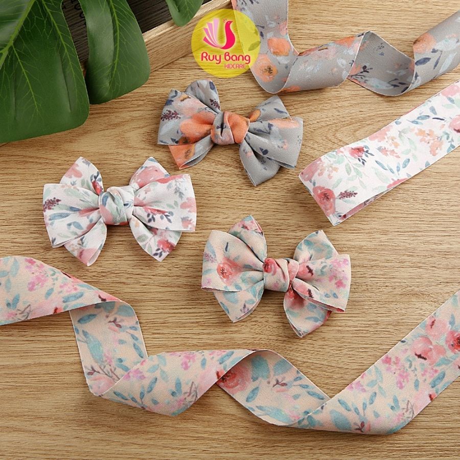 Ruy băng hoa hồng HQ dùng làm nơ bờm, kẹp tóc - RB2213