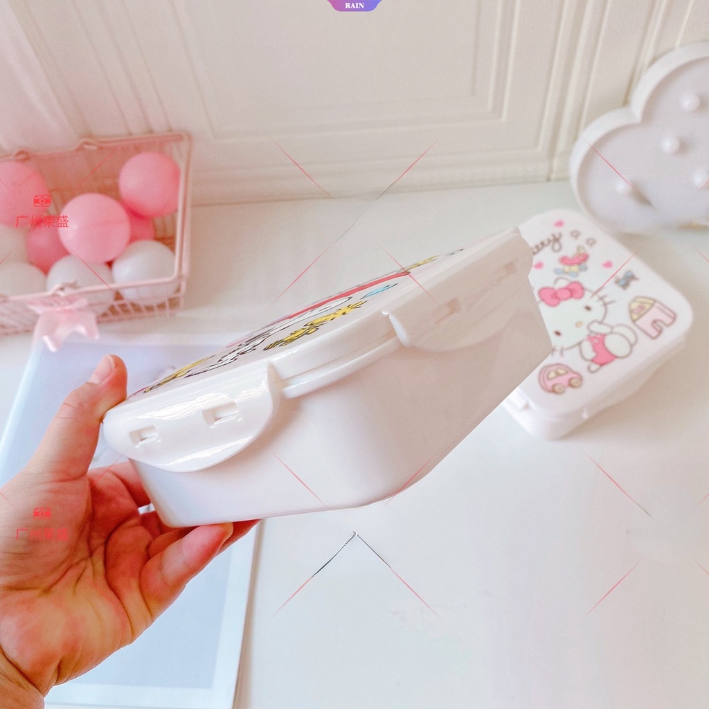 Hộp Đựng Cơm Trưa Hình Hoạt Hình My Melody Kuromi Cinnamoroll Hello Kitty Kawaii Có Nắp Đậy Sanrioed Làm Hộp Đựng Cơm Trưa