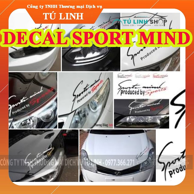 Tem dán decal Sport mind prodeced by Sports xe hơi ô tô đầy đủ màu sắc