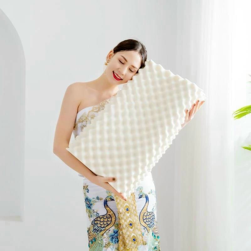 🔥GIẢM SỐC🔥Gối cao su Thái Lan Massage nhập khẩu, 100% cao su thiên nhiên cao cấp siêu đàn hồi,ruột gối nằm 40x60 massage