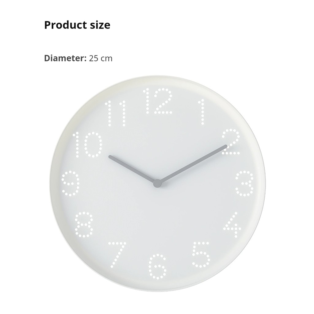 Đồng hồ IKEA TROMMA trắng mẫu mới