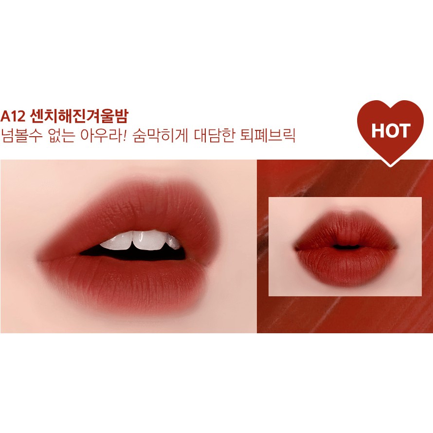 Son Kem Lì Black Rouge màu 12 nâu đỏ son blackrouge a12 | BigBuy360 - bigbuy360.vn