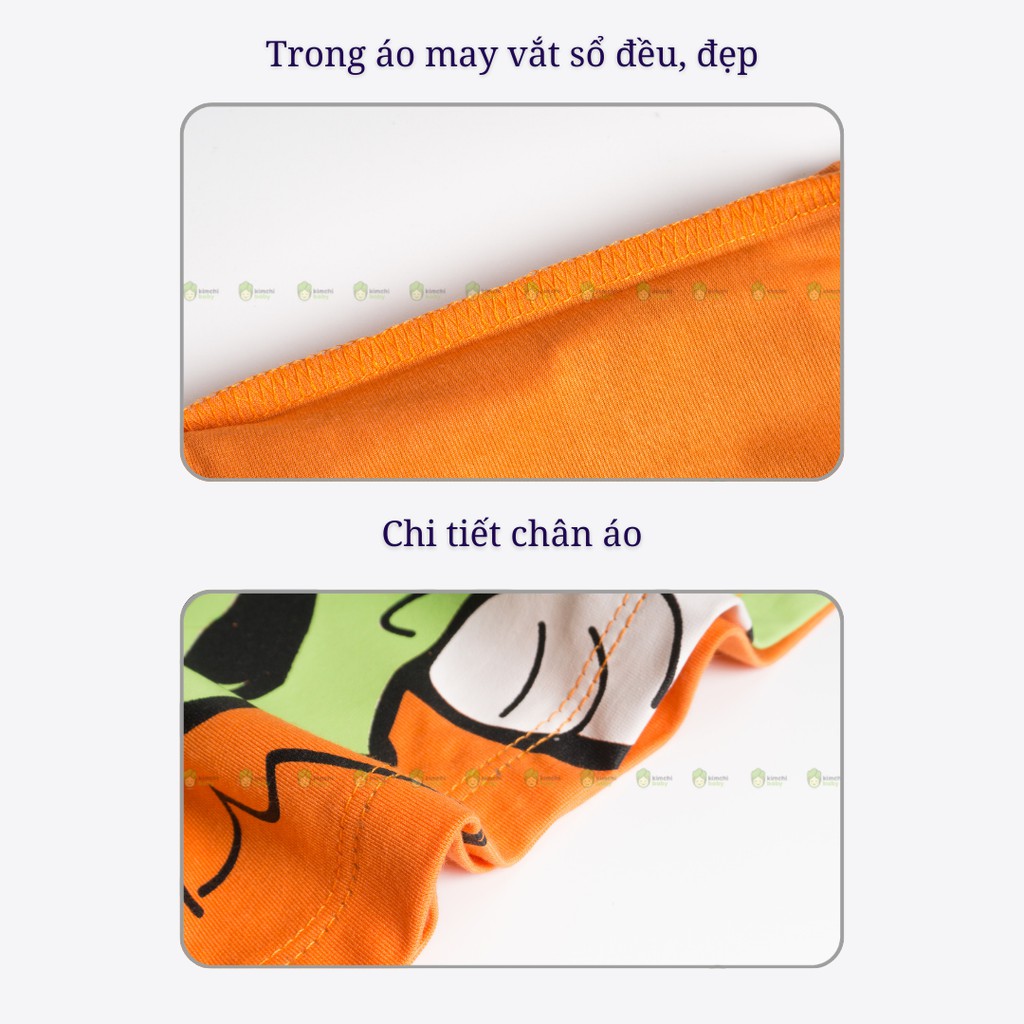 Áo Thun Bé Trai, Bé Gái 100% Cotton In Lưng Hoạ Tiết Động Vật, Áo Thun Trẻ Em Cộc Tay Mặc Hè Minky Mom KWA2104