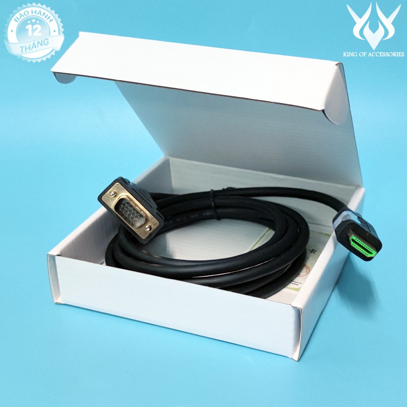 Cáp chuyển tín hiệu từ HDMI qua VGA M-PARD MH302 dài 1m8 - hỗ trợ âm thanh và hình chất lượng cao (đen)