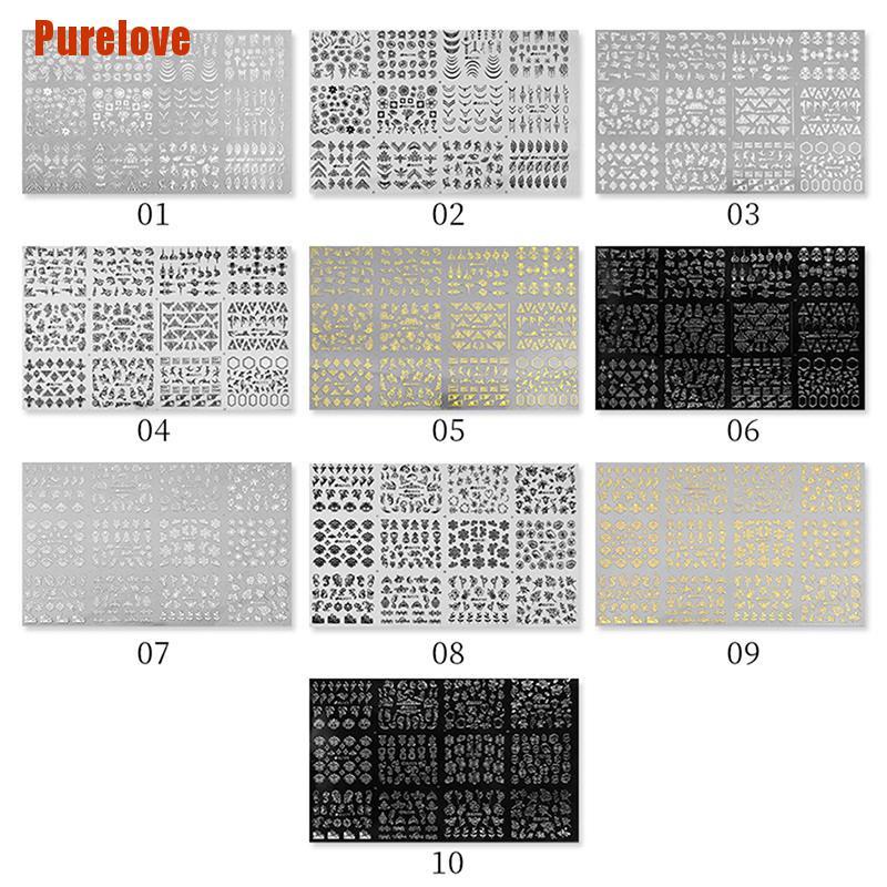Miếng Dán Trang Trí Móng Tay 3D Họa Tiết Hoa Lá Xinh Xắn