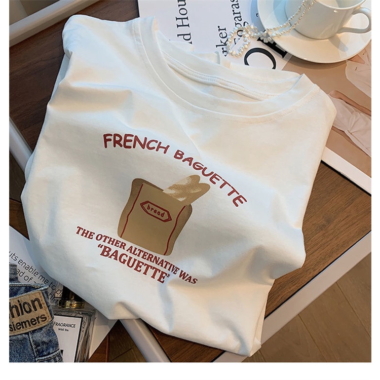 Áo Thun Tay Ngắn In Họa Tiết Dễ Thương Vui Nhộn Thời Trang Mùa Hè Cho Nữ