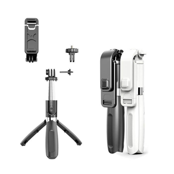 Gậy chụp ảnh 3 chân L02 có remote bluetooth chụp ảnh từ xa - Gậy selfie chụp hình kiểu tripod 3 chân - DTM Store