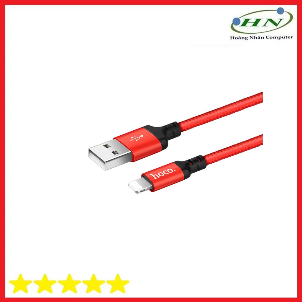 CÁP SẠC NHANH DÂY DÙ X14 LIGHNING 2.0A 1M