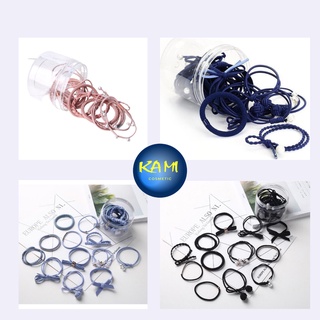 Combo Hộp 12 dây chun cột tóc, Chun Cột Tóc Mẹ Bé, Cột Tóc Bé, Dây Cài Tóc - KAMI