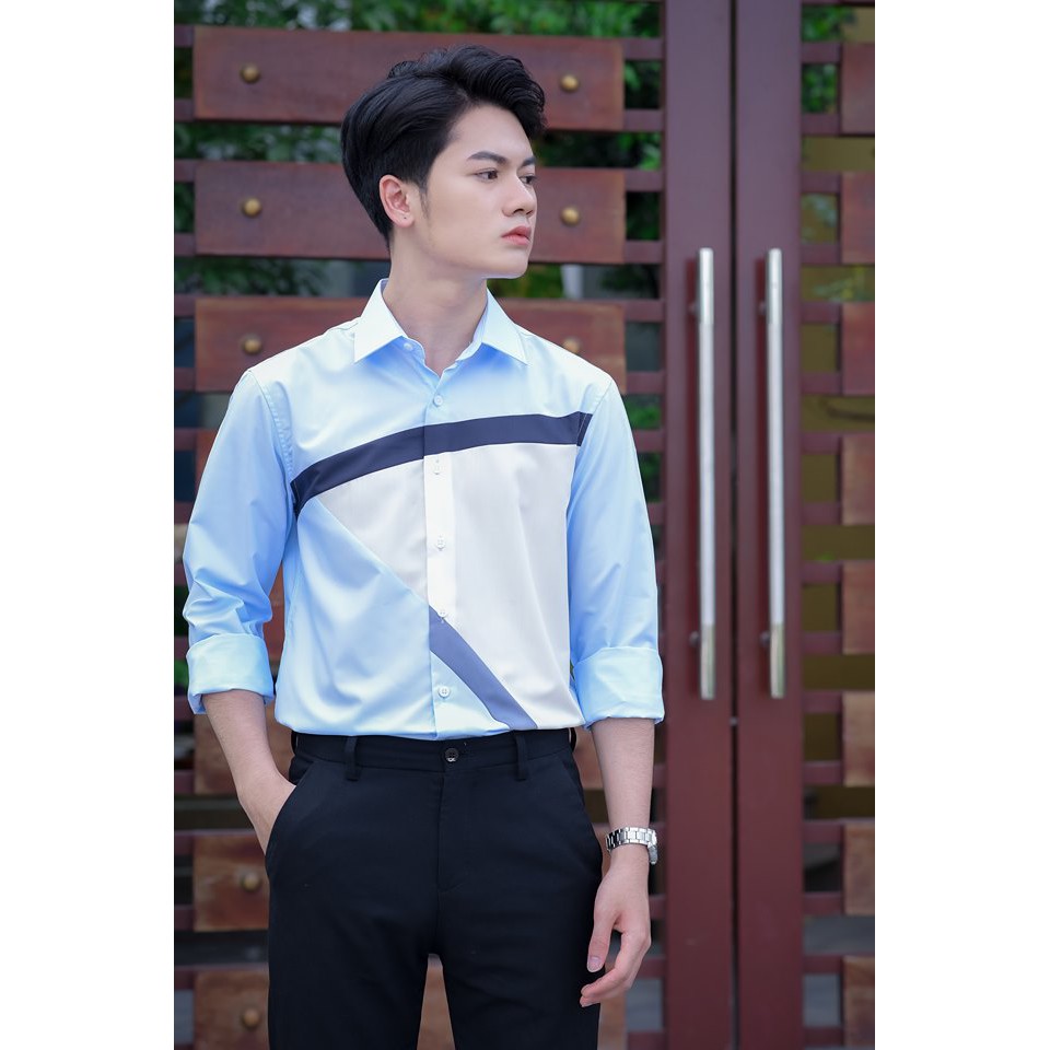 ÁO SƠ MI NAM CỔ BẺ DÀI TAY, KIỂU DÁNG HÀN QUỐC, FORM SLIMFIT DỄ MẶC, CHẤT LIỆU LỤA NẾN CAO CẤP, ĐỦ SIZE M, L, XL. | BigBuy360 - bigbuy360.vn