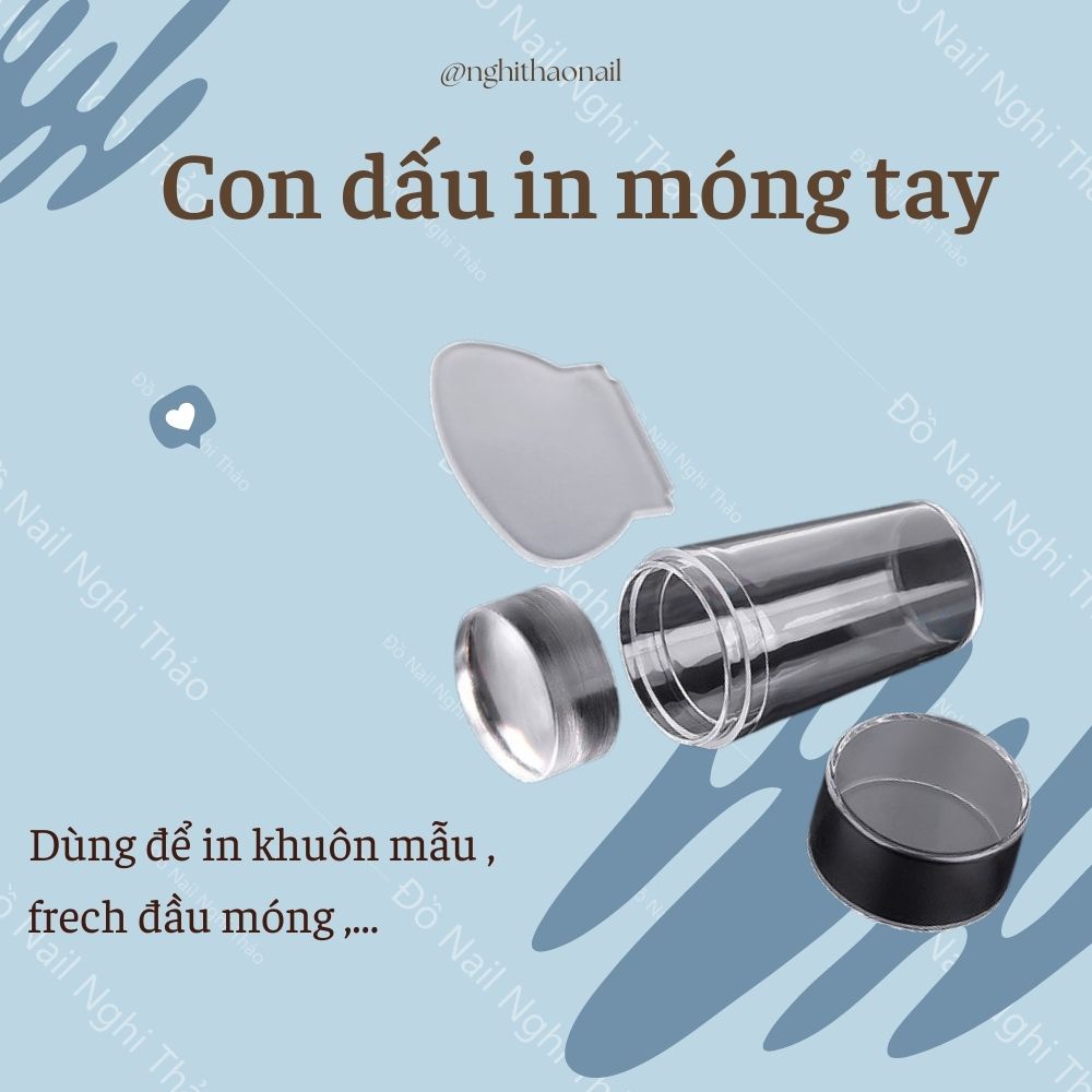 Con dấu silicon in móng tay trong suốt