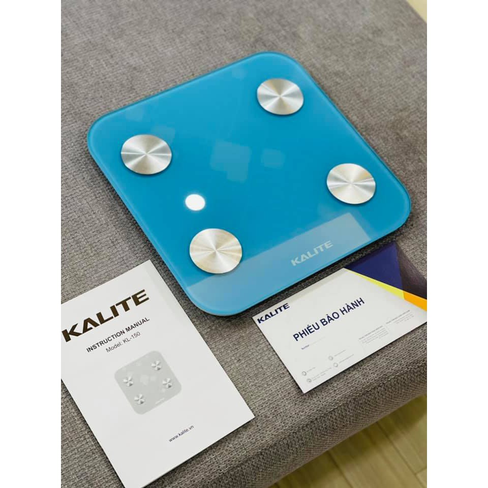 Cân Điện Tử Thông Minh Kalite KL-150 kết nối Blutooth với Smartphone đo 16 chỉ số cơ thể