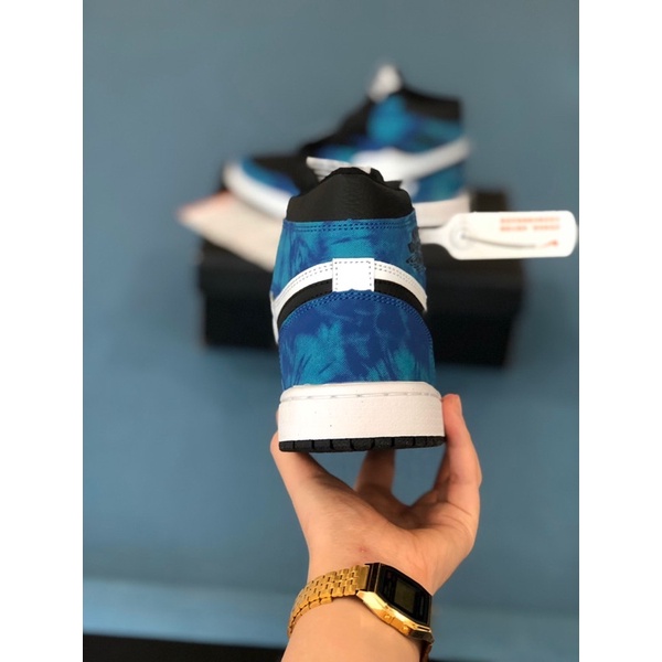 Giày jordan 1 xanh loang cao cổ, giày jd High Tie Dye hàng cao cấp đủ size nam nữ hàng cao cấp | BigBuy360 - bigbuy360.vn