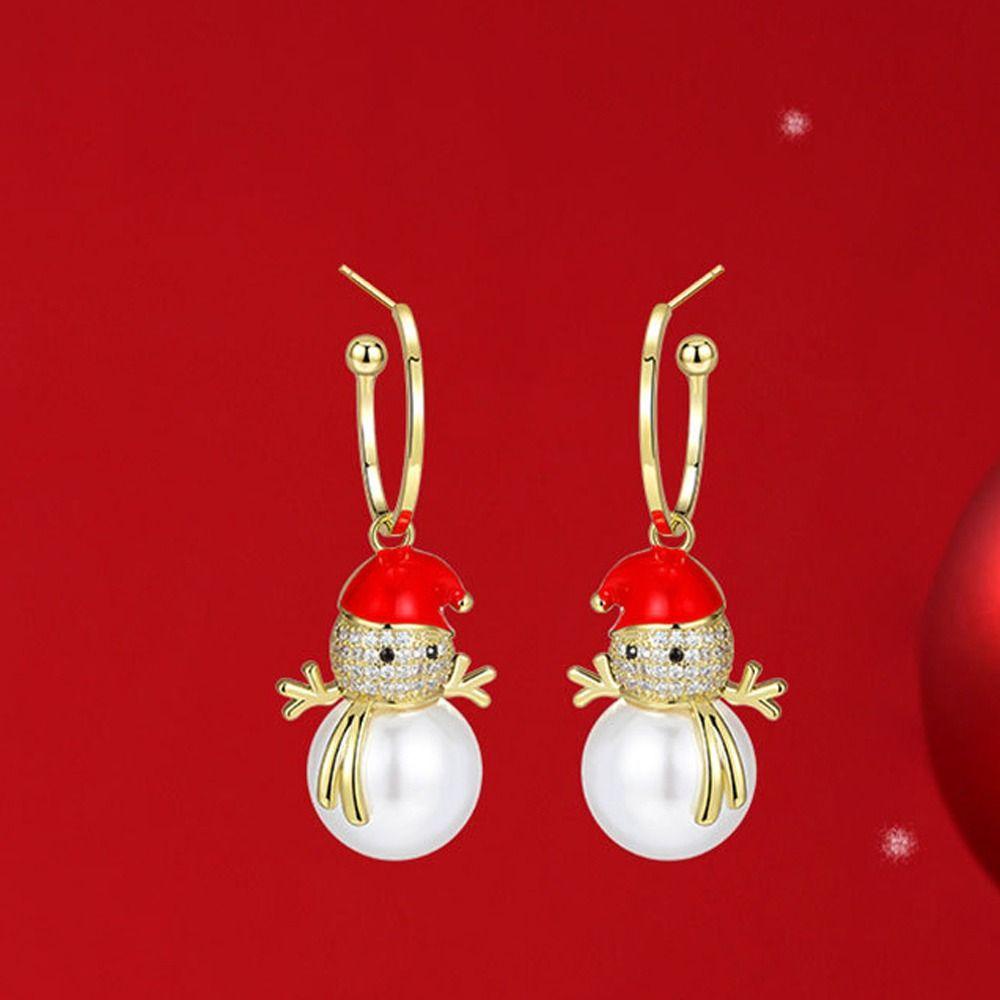 Khuyên Tai Dáng Dài Hình Ông Già Noel Năm Mới Đáng Yêu Cá Tính Cổ Điển Cho Nữ