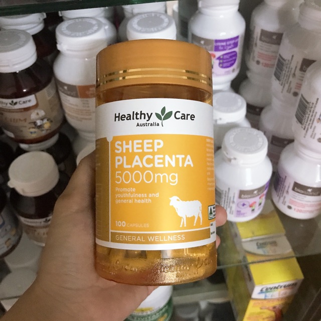 Nhau Thai Cừu Sheep Placenta 5000mg Healthy Care💎Freeship💎Nhau thai cừu 100 viên