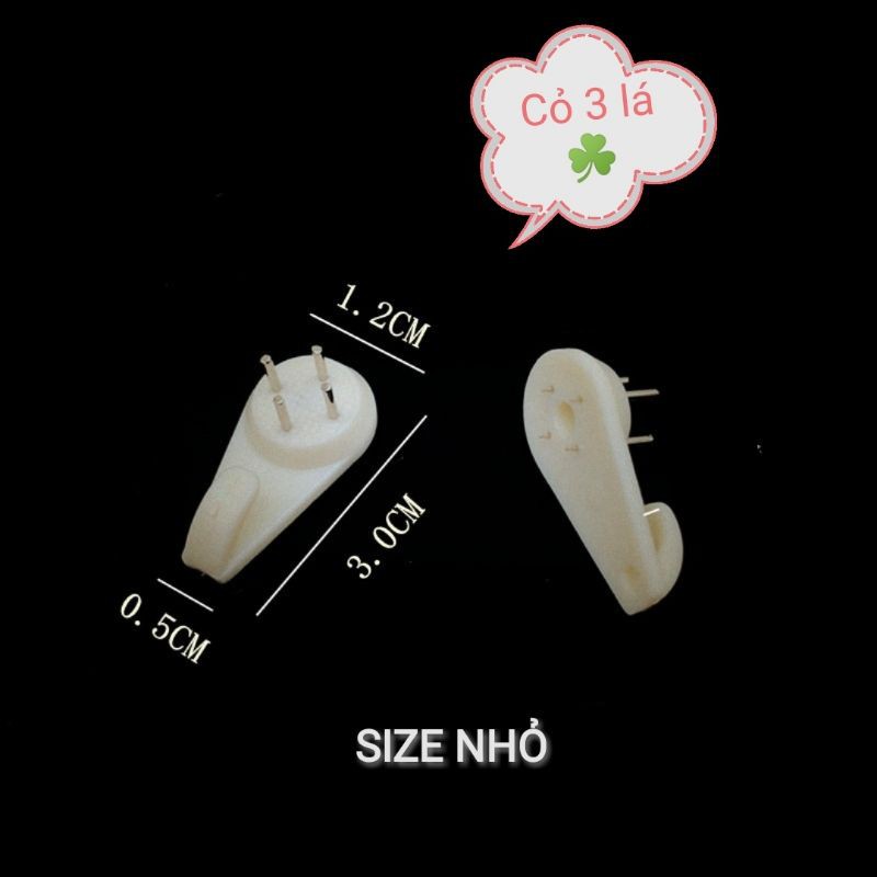 (size nhỏ 3cm) móc đinh đóng tường đồ dùng tiện lợi không khoan đục