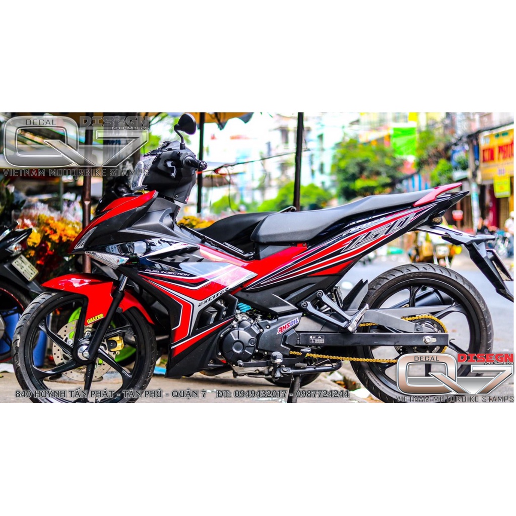 Tem Rời EXCITER 150 ĐỎ ĐEN