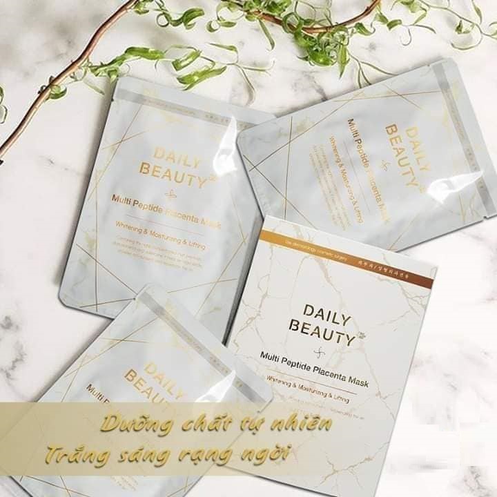 [Chính Hãng 100%] Mặt nạ nhau thai cừu Hàn Quốc Daily Beauty, Chuyên dùng làm sạch mụn, trắng da, mờ nám