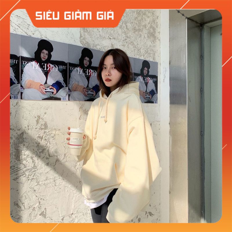 Áo nỉ hoodie nữ from rộng có mũ hàn quốc,áo hoodie from rộng tay bồng,chất nỉ bông dày,phong cách unisex | BigBuy360 - bigbuy360.vn