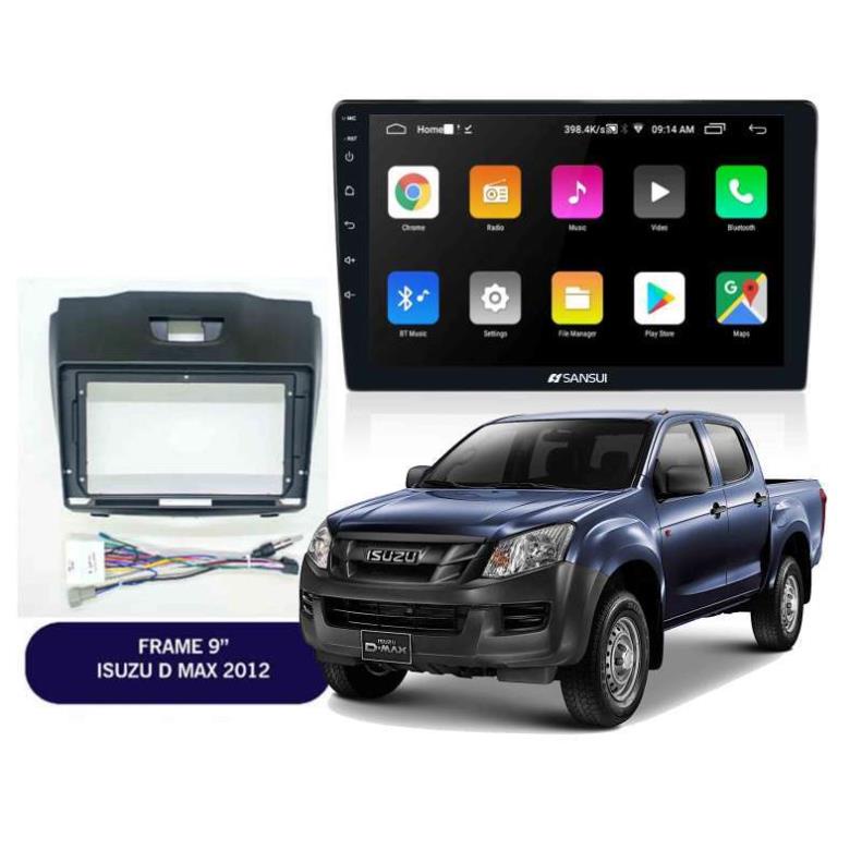 Mặt dưỡng màn hình android 9” 10” ISUZU MU-X  2008 2009 2010 2011 2012 2013 2014 2015 2016 2017 2018 2019 2021