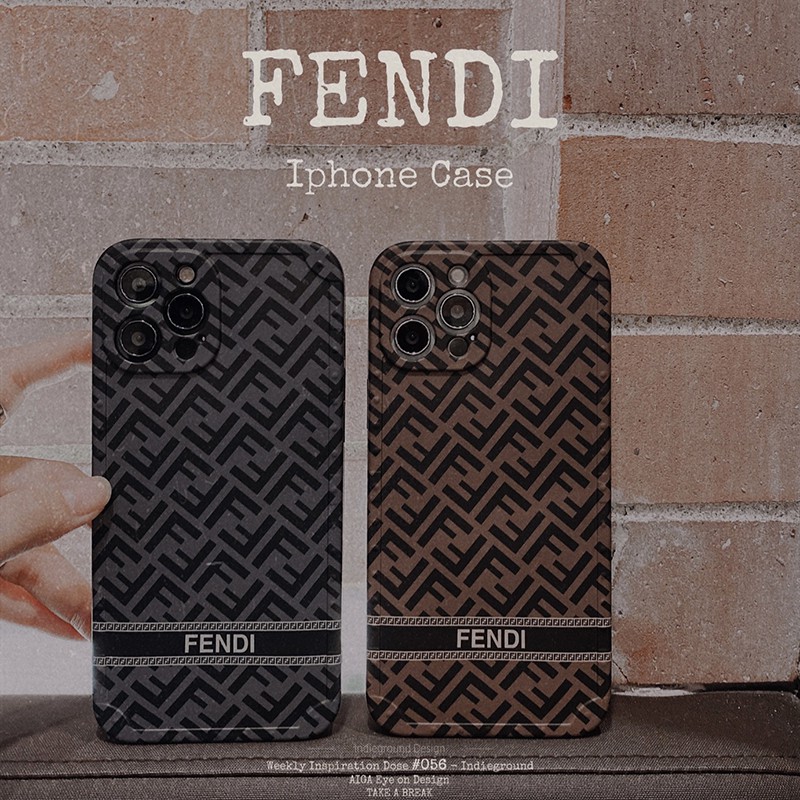 Ốp Điện Thoại Họa Tiết Fendi Chống Trượt Cho iPhone 13 11 12 Pro Max se2 XR Xs i7 8plus