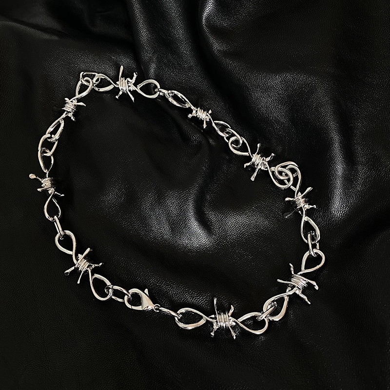 Vòng cổ Sợi Xích Gai Phong Cách Đường Phố Thời Trang Cá Tính