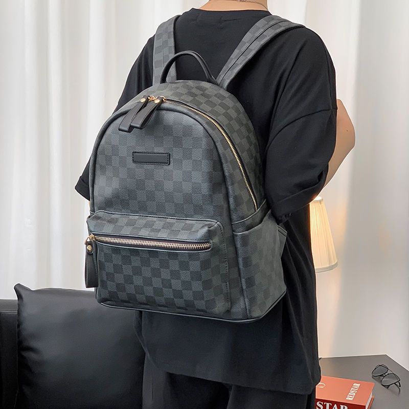 Balo da thời trang nam nữ balo lv da PU cao cấp chống nước cặp đi học đi chơi ulzzang balo đựng laptop 14 inh - ZINLY