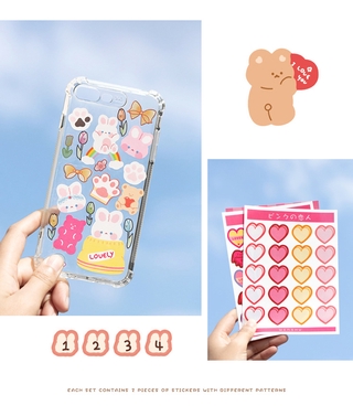 Set 2 Miếng Dán Flowertree Sticker Dễ Thương Trang Trí Nhật Ký