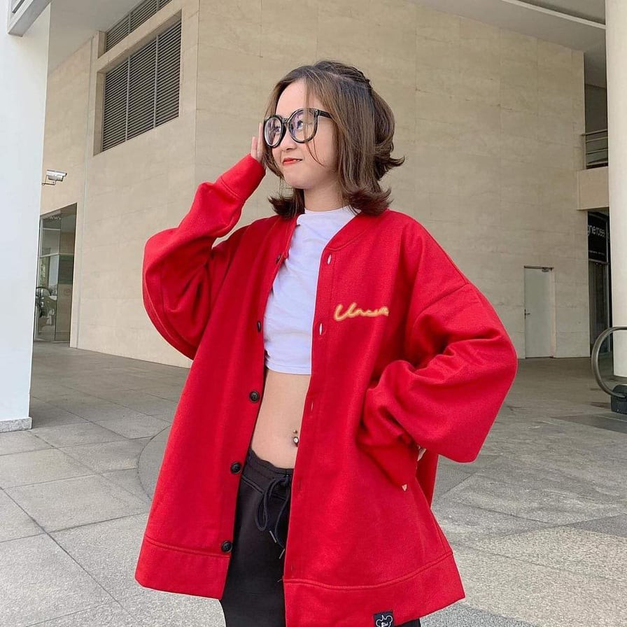 Áo Khoác Nỉ Bông UNCOVER FOOL GAME JACKET Unisex ( MÀU ĐỎ+ẢNH THẬT)