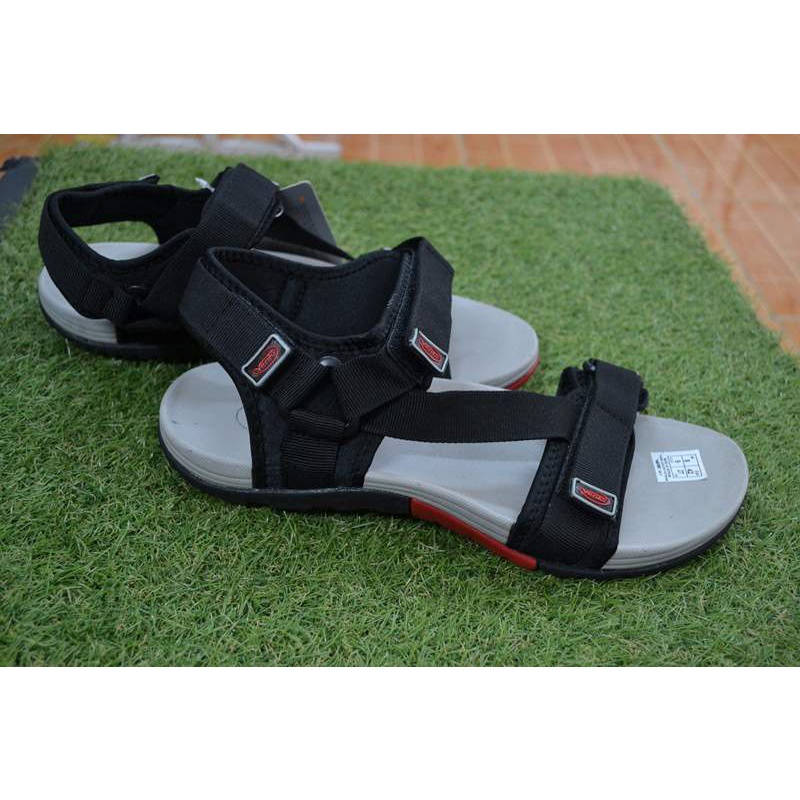 Giày Sandal Nam VENTO kiểu unisex quai chéo đế chống trơn NV4538 Xám Đế Đen, sandal học sinh mẫu mới