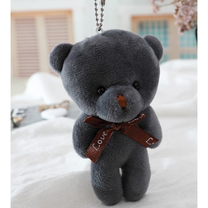 Gấu bông teddy mini làm quà tăng, gắn móc khoá cực dễ thương- thú bông đồ chơi nhỏ xinh nhiều màu sắc