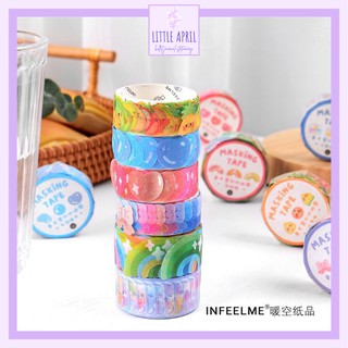 Cuộn 100 sticker washi cute dễ thương