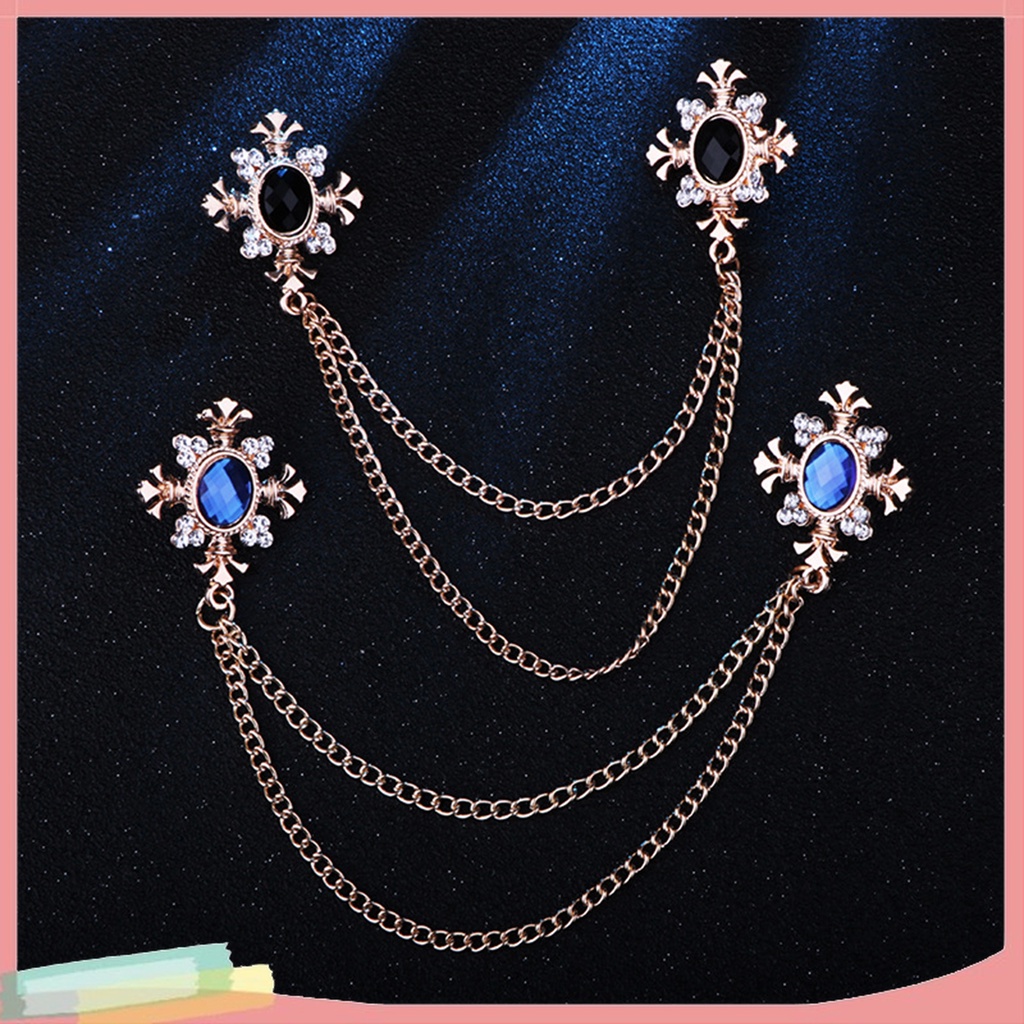 Ghim Cài Áo Đính Đá Phối Tua Rua Thời Trang Cho Nam Và Nữ