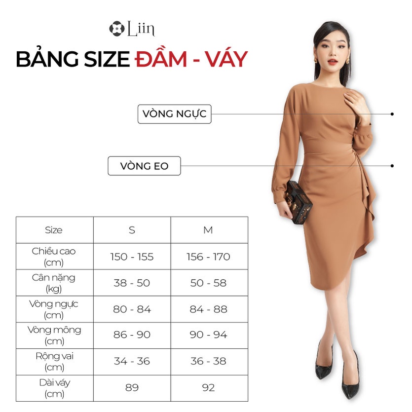 LIIN - Đầm sơ mi nữ màu vàng mix nơ trẻ trung, mặc tôn da LINBI D6571