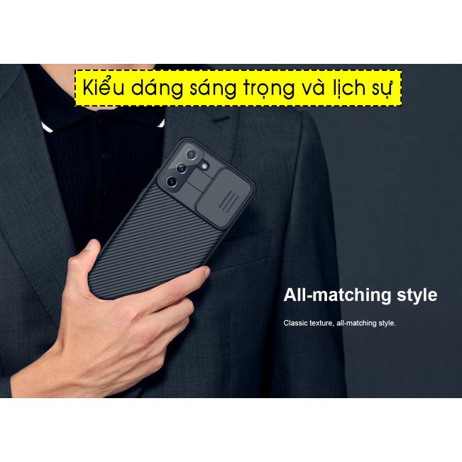 Ốp lưng Samsung Galaxy S21 Ultra / S21 Plus / S21 Nillkin Camshield bảo vệ Camera - Hàng Chính Hãng.