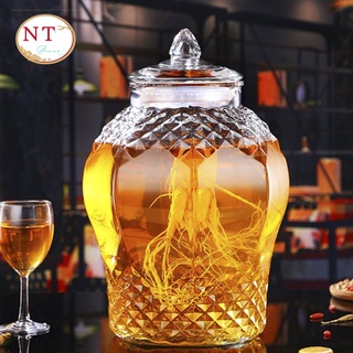 Bình ngâm rượu thủy tinh kim cương 15 lít (không van)