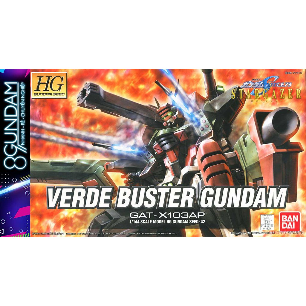 Mô Hình Lắp Ráp Gundam HG SEED Verde Buster (tặng kèm base)