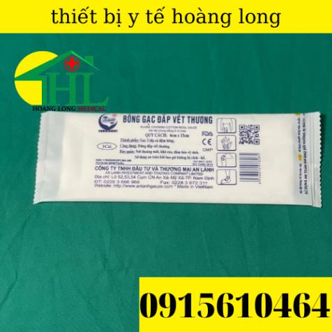 Bông gạc đắp vết thương An Lành 6x15cm vô trùng từng miếng nhiều kích thước
