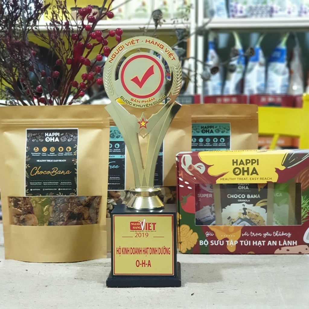 Granola hương quế 240g/400g Không Đường Tinh Luyện - Ngũ cốc Ăn kiêng/Ăn sáng - Original Mix HAPPI OHA | BigBuy360 - bigbuy360.vn